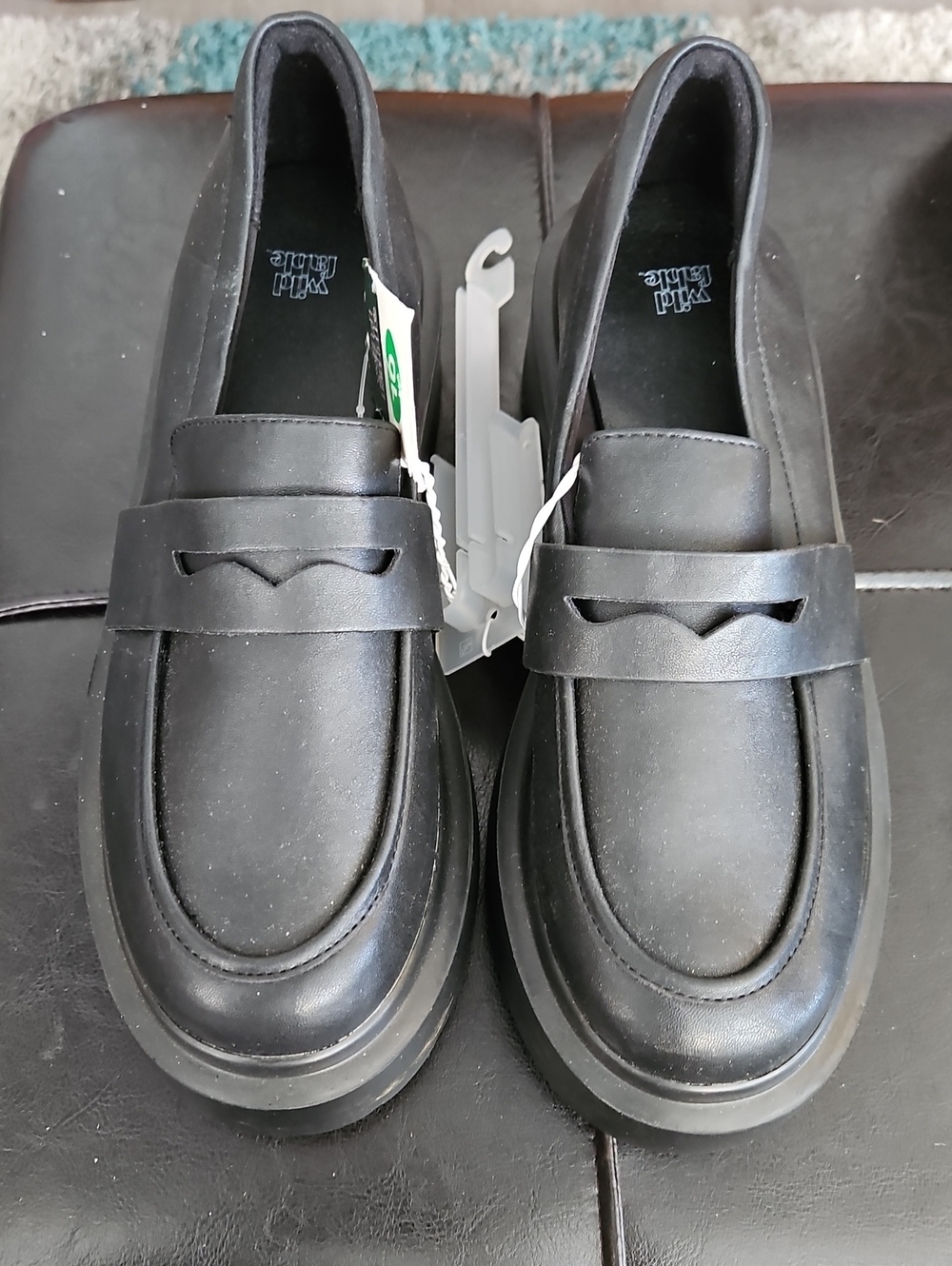 Wild Fable Black Slip-On Penny Loafers for Women